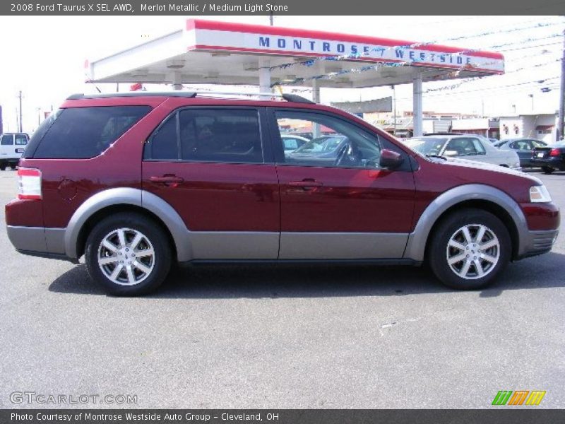 Merlot Metallic / Medium Light Stone 2008 Ford Taurus X SEL AWD