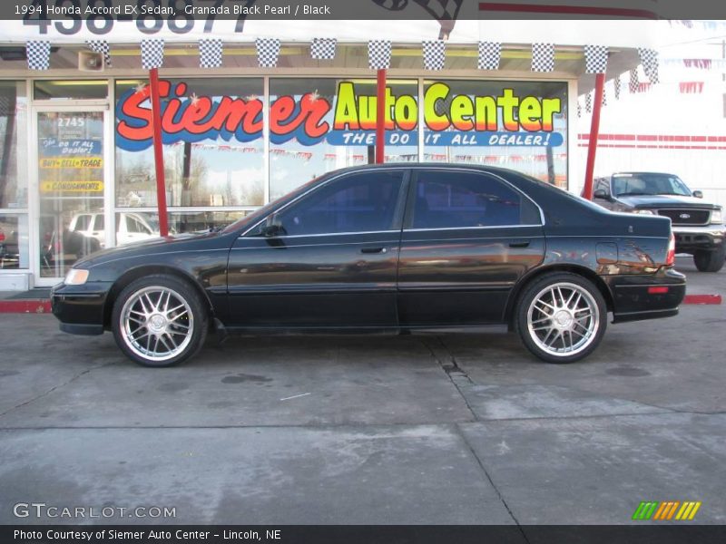 Granada Black Pearl / Black 1994 Honda Accord EX Sedan