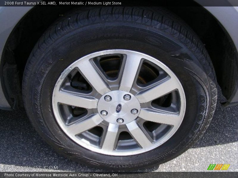Merlot Metallic / Medium Light Stone 2008 Ford Taurus X SEL AWD