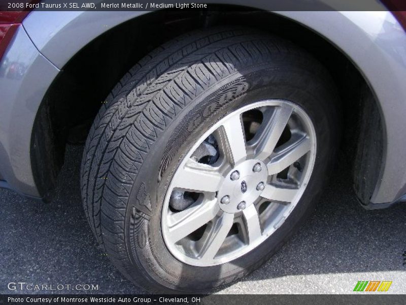 Merlot Metallic / Medium Light Stone 2008 Ford Taurus X SEL AWD