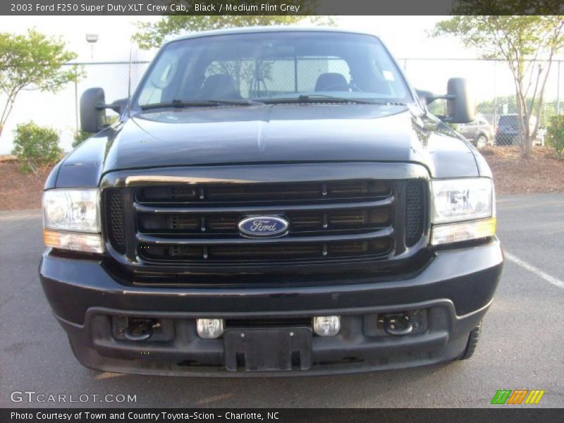 Black / Medium Flint Grey 2003 Ford F250 Super Duty XLT Crew Cab