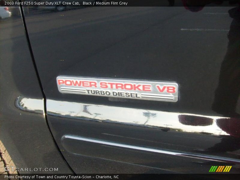 Black / Medium Flint Grey 2003 Ford F250 Super Duty XLT Crew Cab