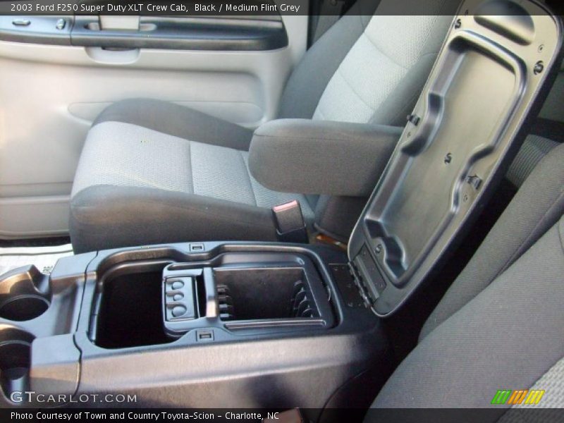 Black / Medium Flint Grey 2003 Ford F250 Super Duty XLT Crew Cab