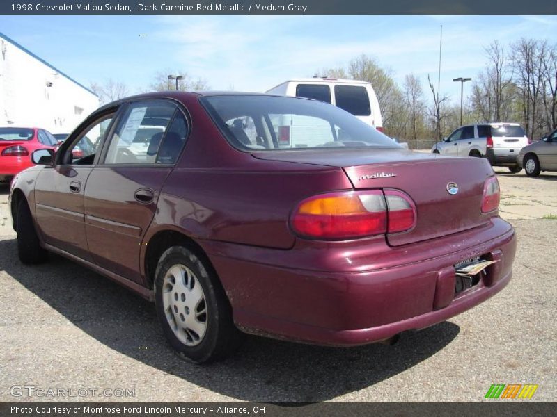 Dark Carmine Red Metallic / Medum Gray 1998 Chevrolet Malibu Sedan