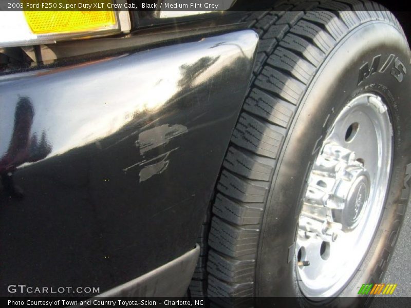 Black / Medium Flint Grey 2003 Ford F250 Super Duty XLT Crew Cab
