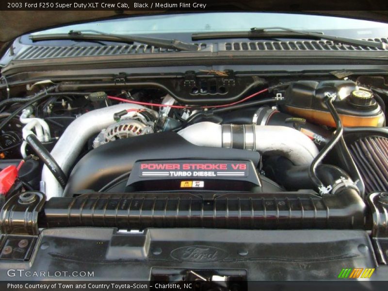 Black / Medium Flint Grey 2003 Ford F250 Super Duty XLT Crew Cab