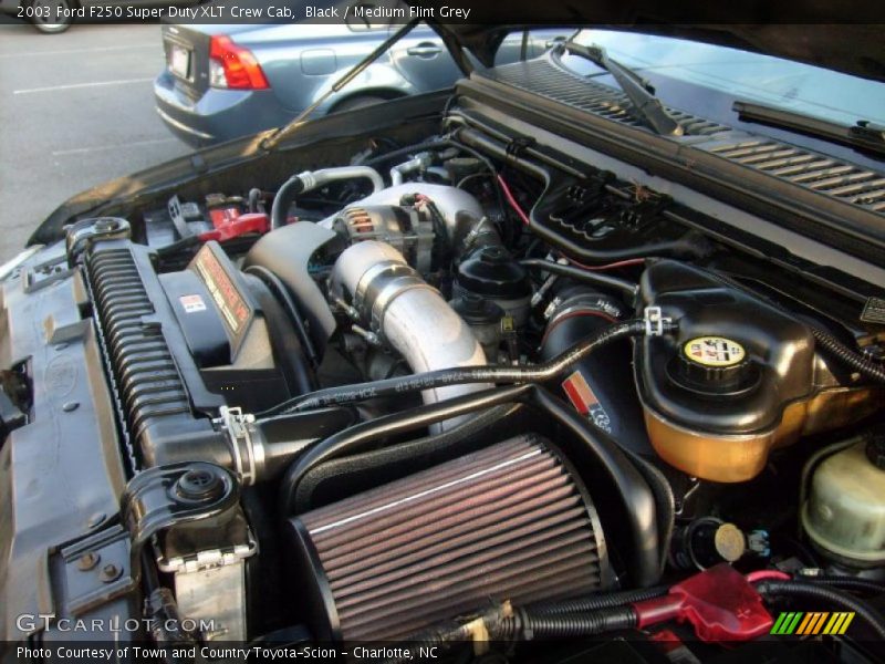 Black / Medium Flint Grey 2003 Ford F250 Super Duty XLT Crew Cab