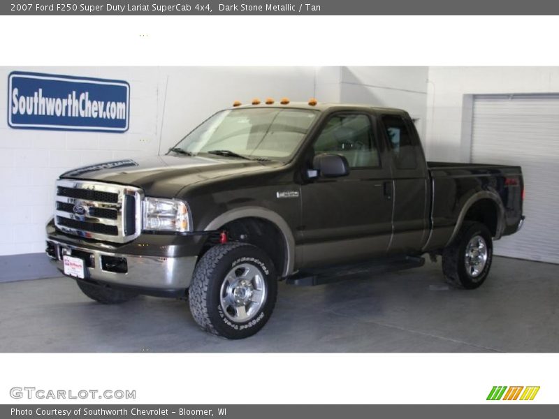 Dark Stone Metallic / Tan 2007 Ford F250 Super Duty Lariat SuperCab 4x4