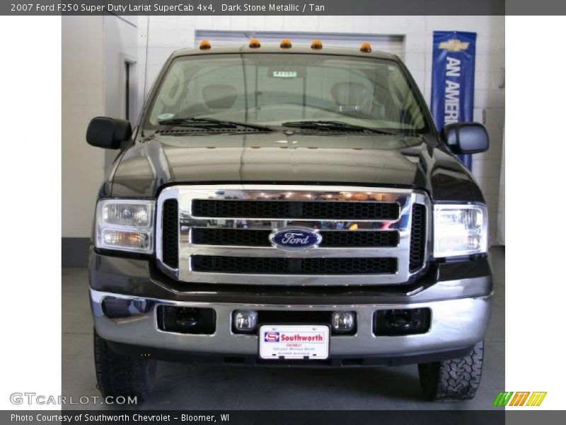 Dark Stone Metallic / Tan 2007 Ford F250 Super Duty Lariat SuperCab 4x4