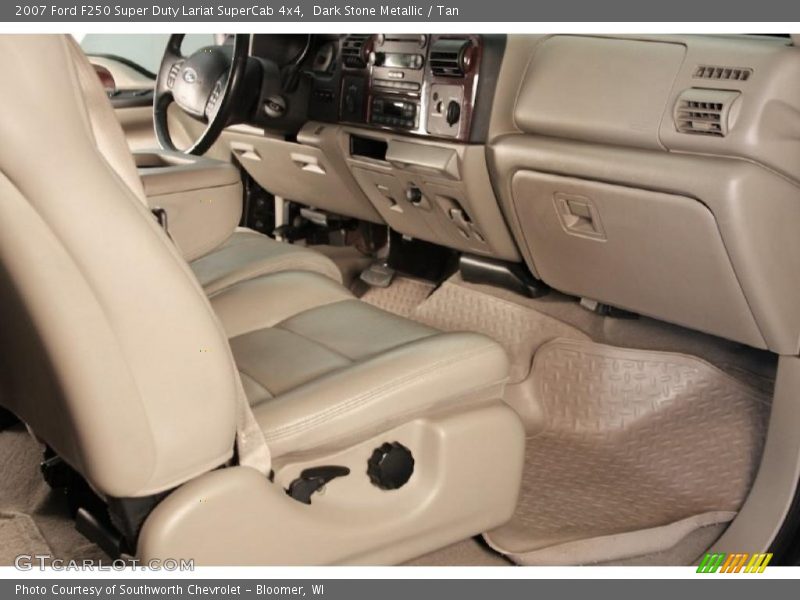 Dark Stone Metallic / Tan 2007 Ford F250 Super Duty Lariat SuperCab 4x4