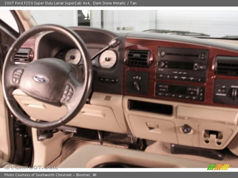 Dark Stone Metallic / Tan 2007 Ford F250 Super Duty Lariat SuperCab 4x4