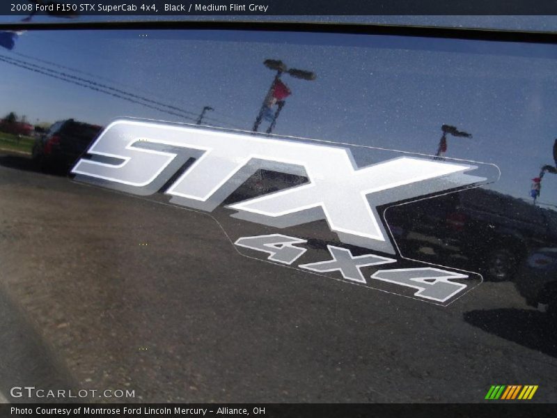 Black / Medium Flint Grey 2008 Ford F150 STX SuperCab 4x4