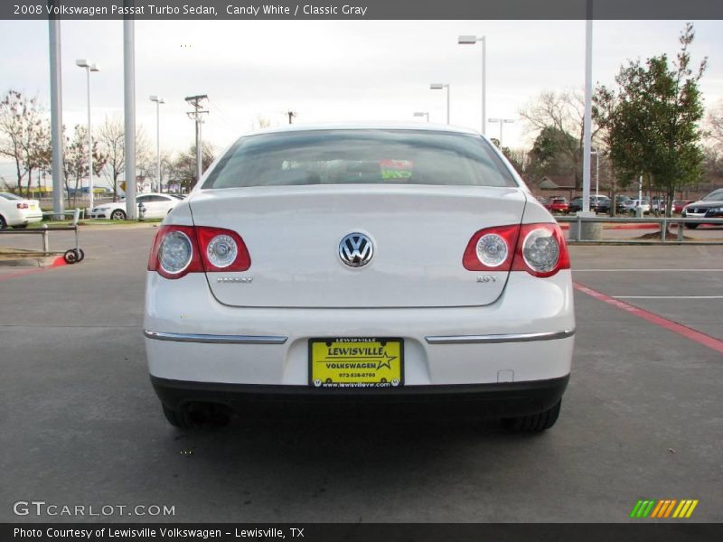 Candy White / Classic Gray 2008 Volkswagen Passat Turbo Sedan