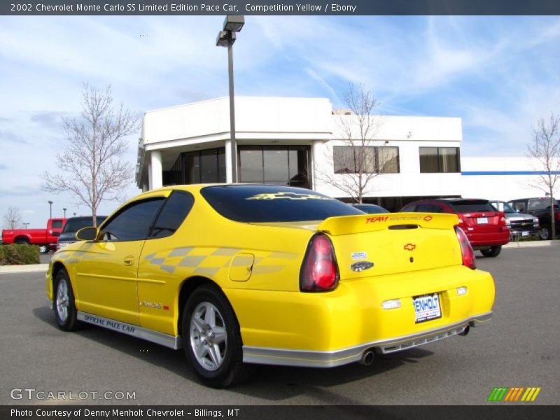 Competition Yellow / Ebony 2002 Chevrolet Monte Carlo SS Limited Edition Pace Car