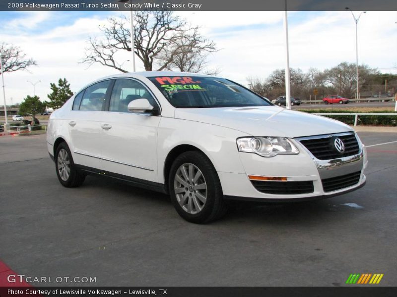 Candy White / Classic Gray 2008 Volkswagen Passat Turbo Sedan