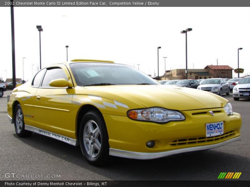 Competition Yellow / Ebony 2002 Chevrolet Monte Carlo SS Limited Edition Pace Car