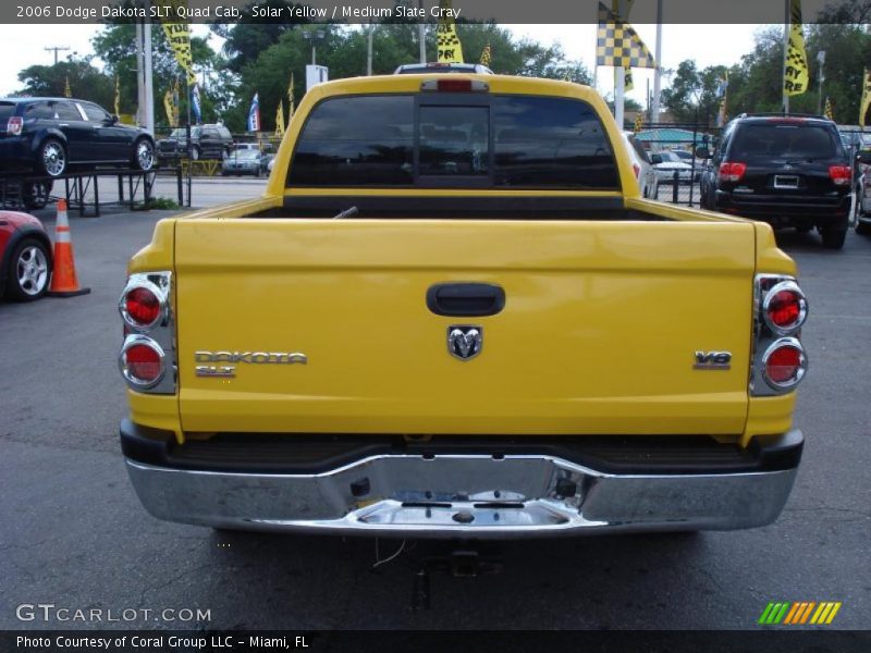 Solar Yellow / Medium Slate Gray 2006 Dodge Dakota SLT Quad Cab