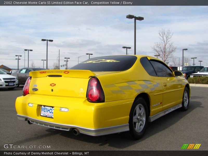 Competition Yellow / Ebony 2002 Chevrolet Monte Carlo SS Limited Edition Pace Car