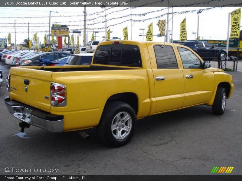 Solar Yellow / Medium Slate Gray 2006 Dodge Dakota SLT Quad Cab