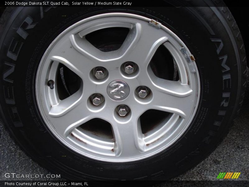 Solar Yellow / Medium Slate Gray 2006 Dodge Dakota SLT Quad Cab