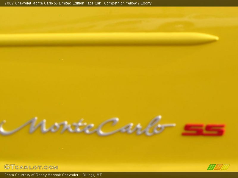 Competition Yellow / Ebony 2002 Chevrolet Monte Carlo SS Limited Edition Pace Car