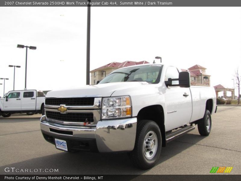 Summit White / Dark Titanium 2007 Chevrolet Silverado 2500HD Work Truck Regular Cab 4x4