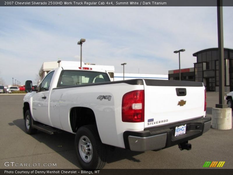 Summit White / Dark Titanium 2007 Chevrolet Silverado 2500HD Work Truck Regular Cab 4x4
