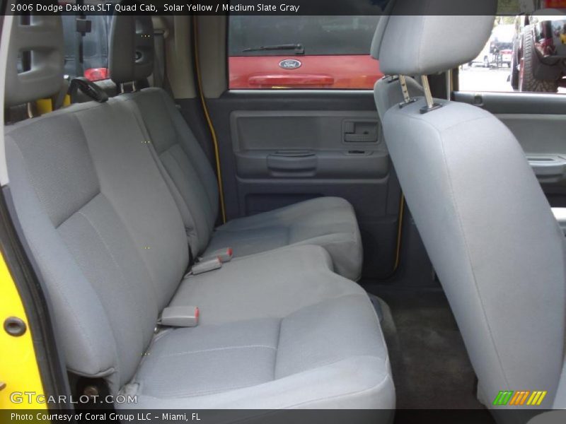 Solar Yellow / Medium Slate Gray 2006 Dodge Dakota SLT Quad Cab