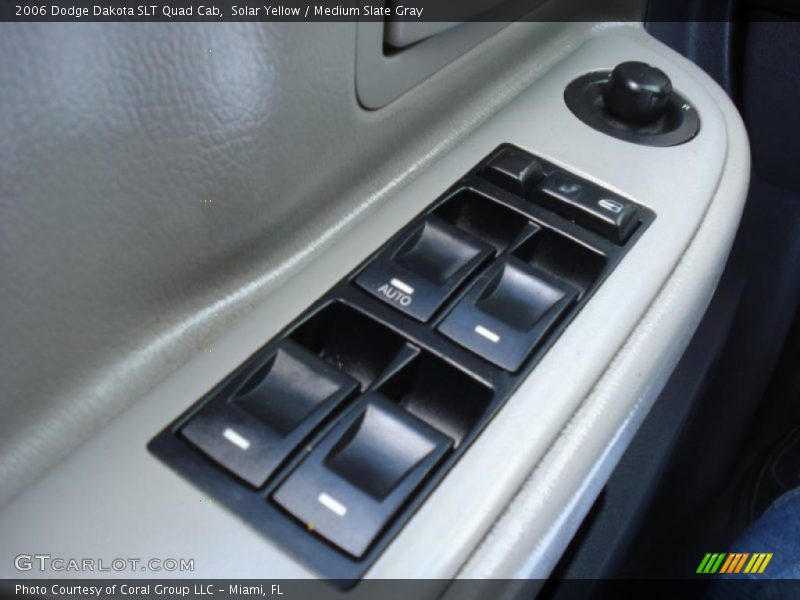 Solar Yellow / Medium Slate Gray 2006 Dodge Dakota SLT Quad Cab