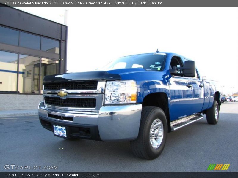 Arrival Blue / Dark Titanium 2008 Chevrolet Silverado 3500HD Work Truck Crew Cab 4x4