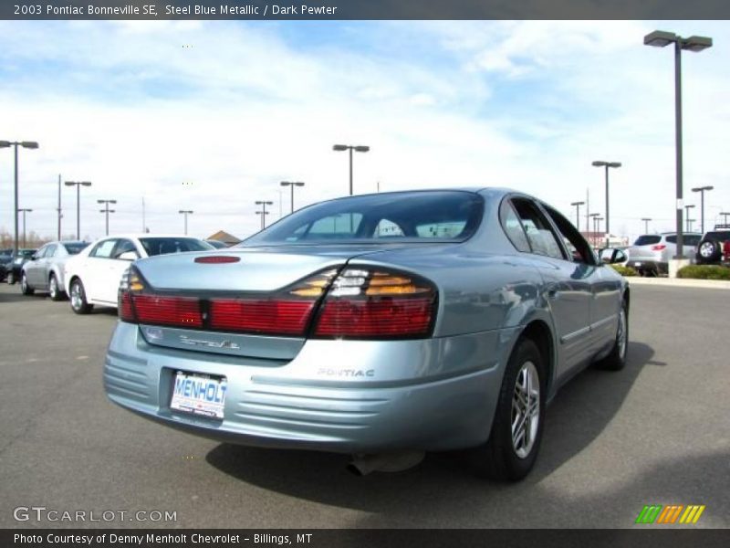Steel Blue Metallic / Dark Pewter 2003 Pontiac Bonneville SE