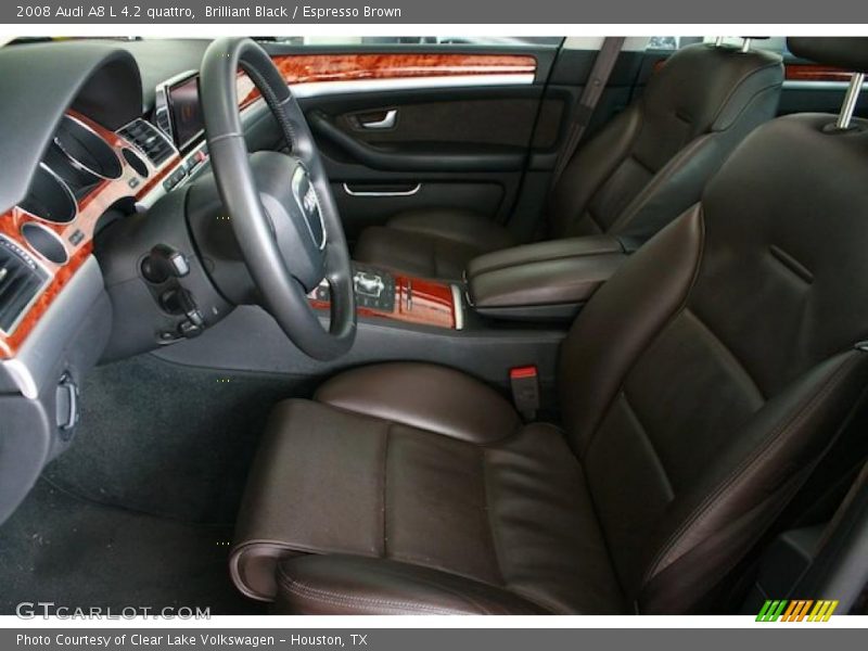 Brilliant Black / Espresso Brown 2008 Audi A8 L 4.2 quattro