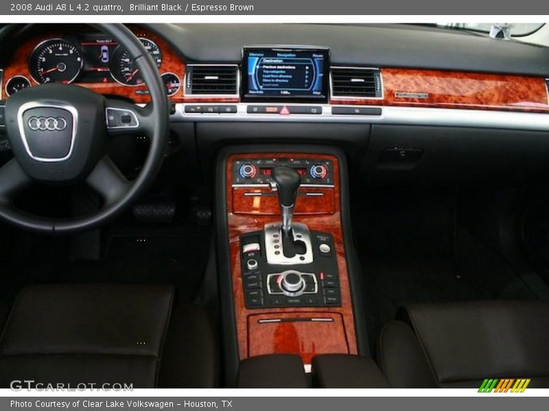 Brilliant Black / Espresso Brown 2008 Audi A8 L 4.2 quattro
