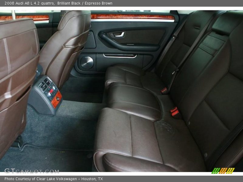 Brilliant Black / Espresso Brown 2008 Audi A8 L 4.2 quattro