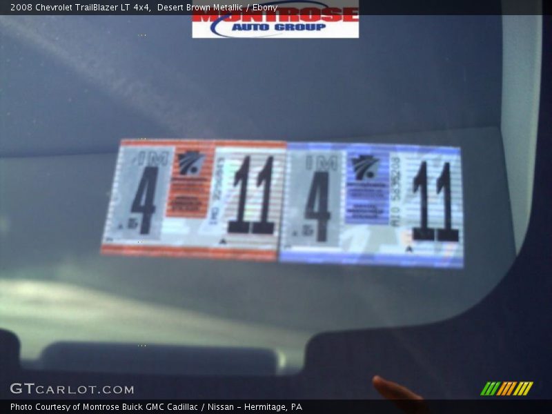 Desert Brown Metallic / Ebony 2008 Chevrolet TrailBlazer LT 4x4