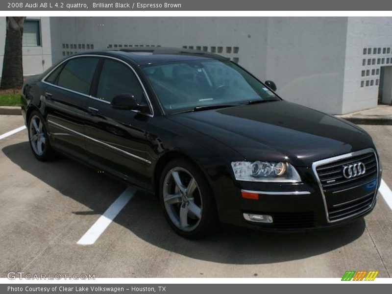 Brilliant Black / Espresso Brown 2008 Audi A8 L 4.2 quattro