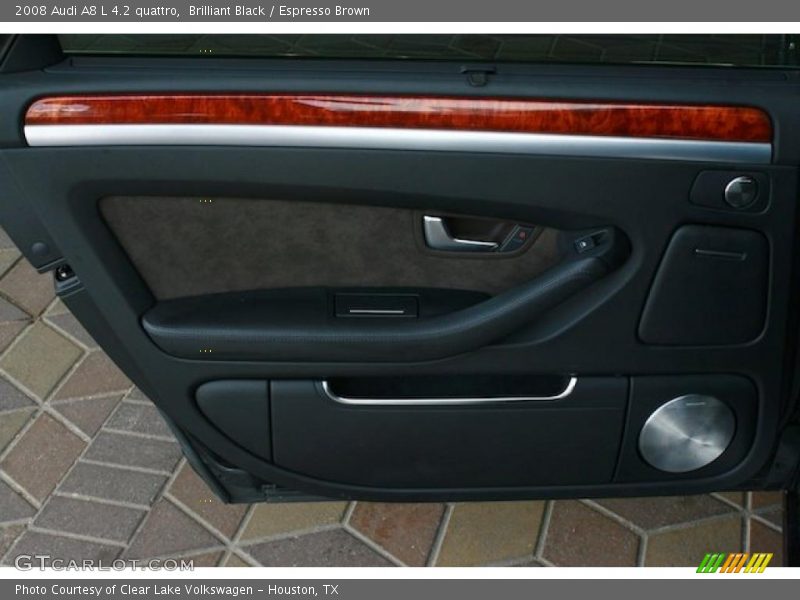 Brilliant Black / Espresso Brown 2008 Audi A8 L 4.2 quattro
