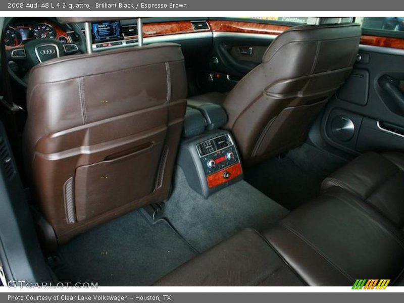 Brilliant Black / Espresso Brown 2008 Audi A8 L 4.2 quattro