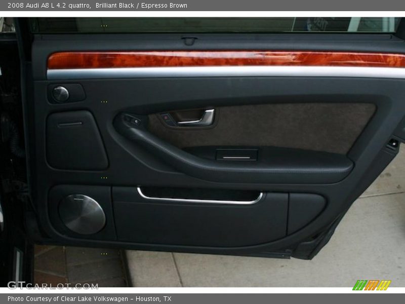 Brilliant Black / Espresso Brown 2008 Audi A8 L 4.2 quattro