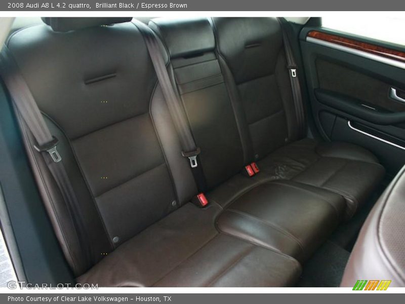 Brilliant Black / Espresso Brown 2008 Audi A8 L 4.2 quattro