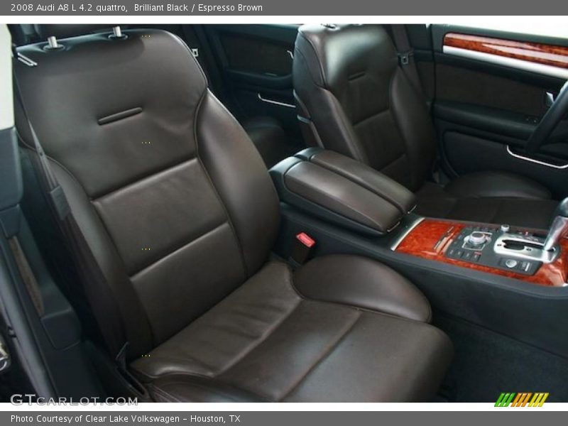 Brilliant Black / Espresso Brown 2008 Audi A8 L 4.2 quattro