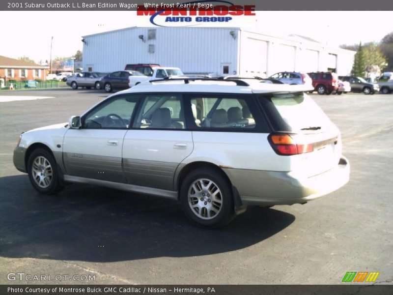 White Frost Pearl / Beige 2001 Subaru Outback L.L.Bean Edition Wagon