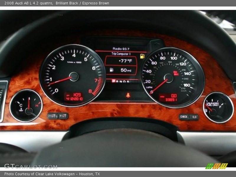 Brilliant Black / Espresso Brown 2008 Audi A8 L 4.2 quattro