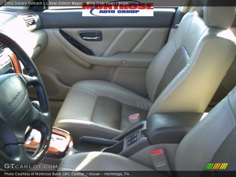 White Frost Pearl / Beige 2001 Subaru Outback L.L.Bean Edition Wagon