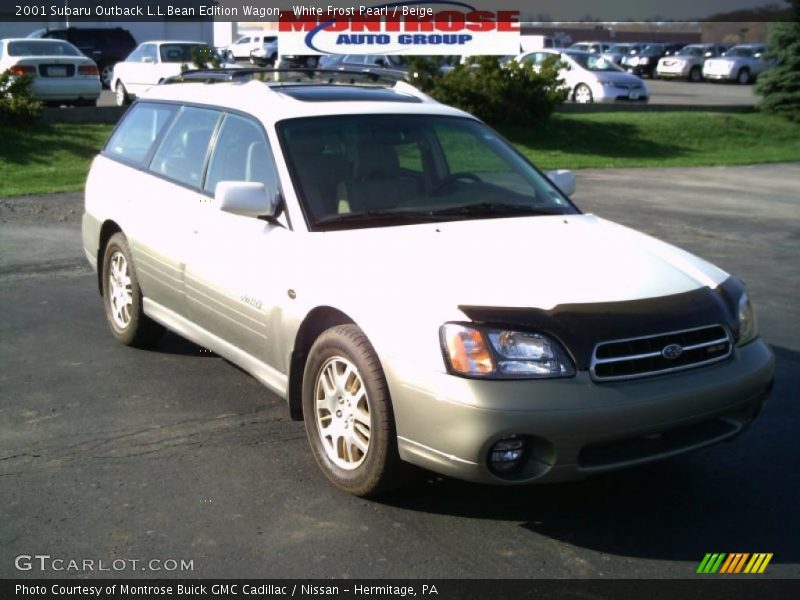 White Frost Pearl / Beige 2001 Subaru Outback L.L.Bean Edition Wagon