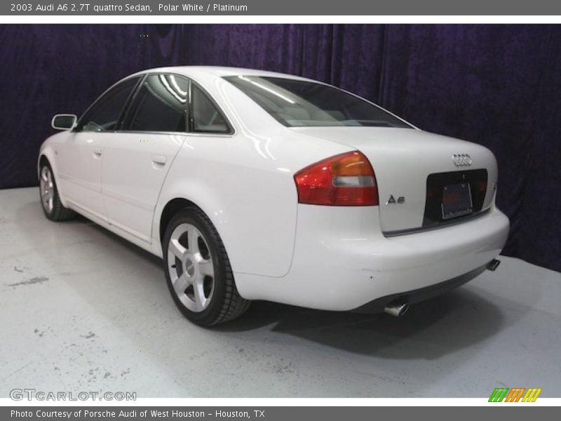 Polar White / Platinum 2003 Audi A6 2.7T quattro Sedan