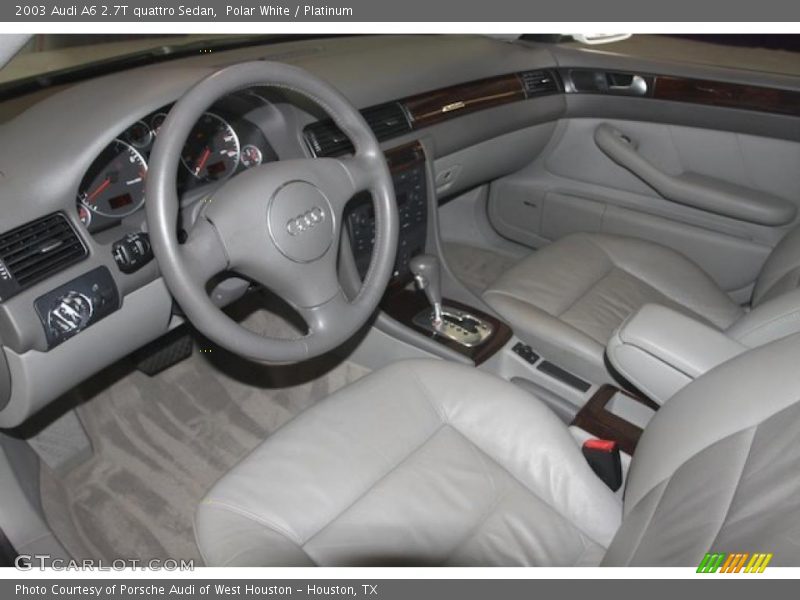 Polar White / Platinum 2003 Audi A6 2.7T quattro Sedan