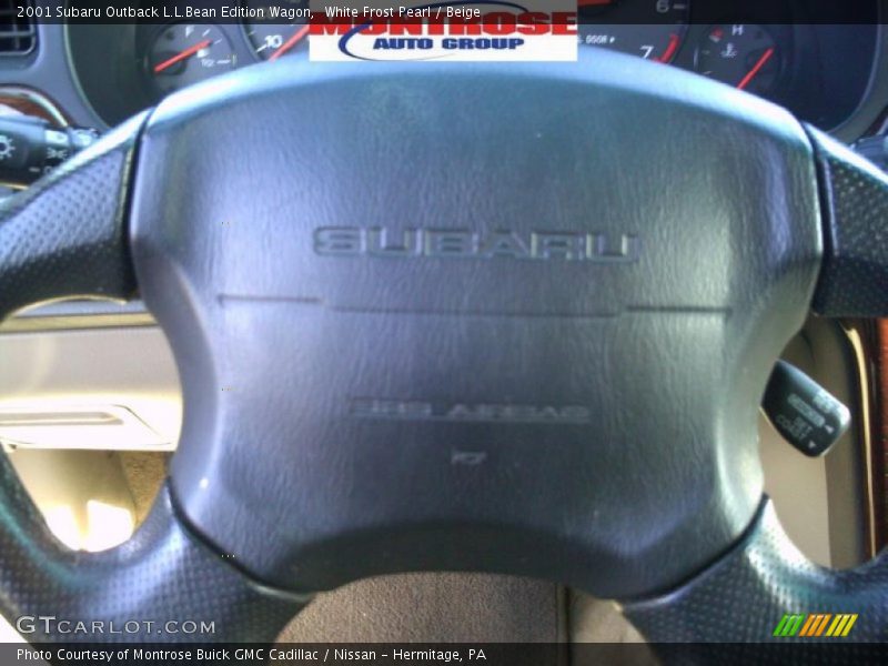 White Frost Pearl / Beige 2001 Subaru Outback L.L.Bean Edition Wagon