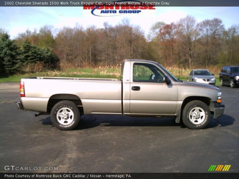 Light Pewter Metallic / Graphite Gray 2002 Chevrolet Silverado 1500 Work Truck Regular Cab