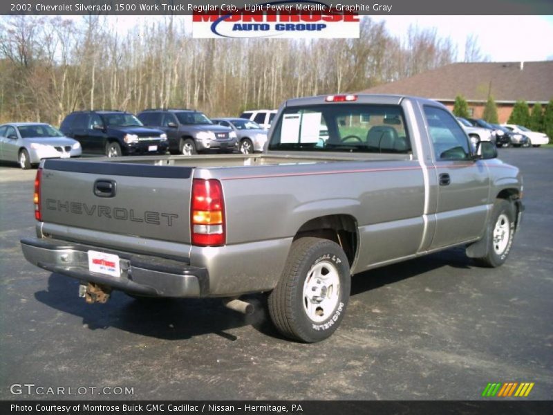 Light Pewter Metallic / Graphite Gray 2002 Chevrolet Silverado 1500 Work Truck Regular Cab